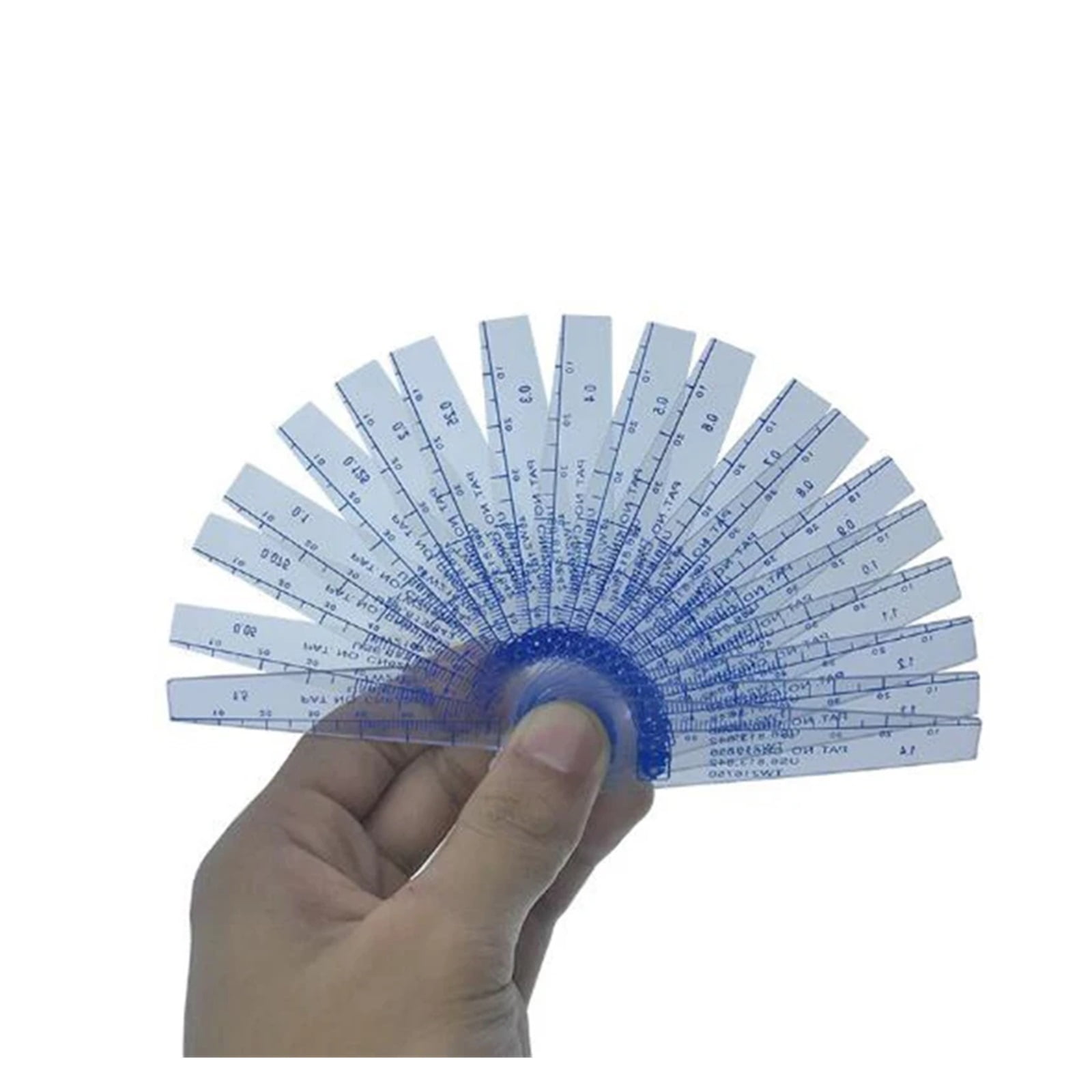 Plastic Feeler Gauges Metric Thickness Gap 0.05-1.5mm 18pcs Metric Filler Feeler Gauge Plastic Measuring Tools ,Easy Identification