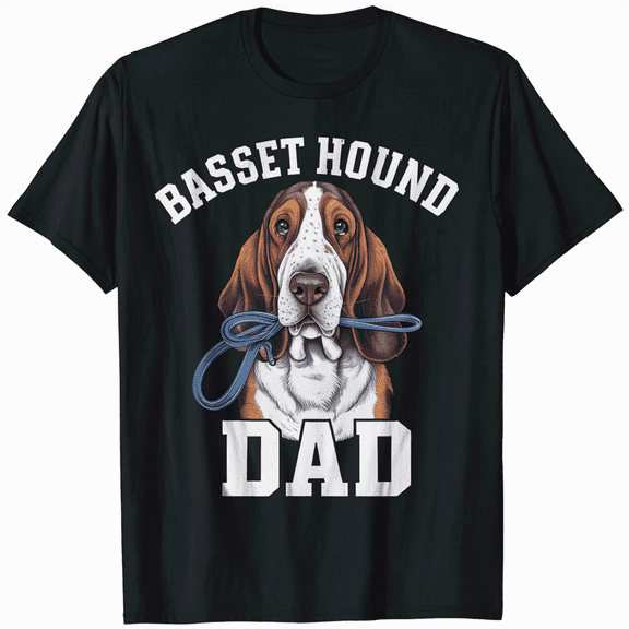 Mens Basset Hound Dad Funny Cute Dog Lover Gift T-Shirt