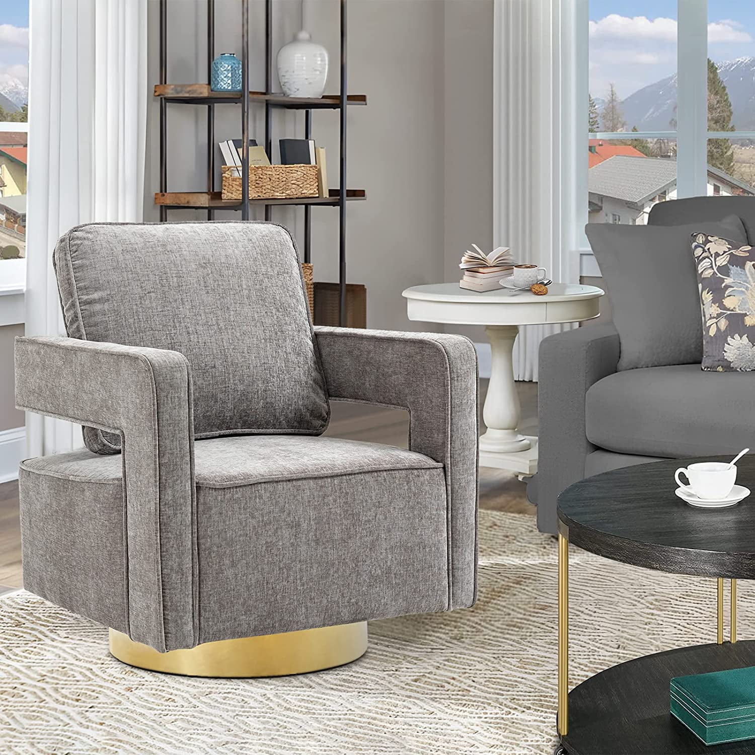 Swivel Accent Chair for Living Room Bedroom Modern Comfy Barrel Chairs