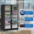 thumbnail image 2 of Hetoy Commercial Refrigerator, Glass Door with LED Lighting - Upright Beverage Display Cooler for Home, Store, Gym, or Office, Featuring Double Swing Doors and 39 cu.ft, 2 of 6