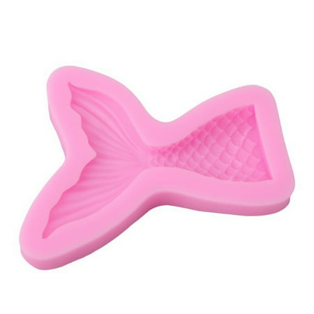 

SQUARE CARMEN Silicone Fish Tail Fondant Mold Cake Sugar Mould Sugarcraft Tool DIY Pink