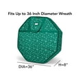 thumbnail image 2 of Covermates Keepsakes Christmas Wreath Storage Bag - Heavy Duty Polyester - Dual Zipper Pulls - Reinforced Handles - Holiday Storage, Green Snowflake, 2 of 8