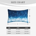 thumbnail image 4 of Uemuo Blue Glitter Sparkles Print Throw Pillow Case – Cozy & Soft Cushion Cover, Hypoallergenic Pillow Case for Sleeping, Perfect for Women with Envelope Closure-16"x24", 4 of 6