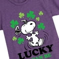 thumbnail image 3 of Peanuts - Lucky Can Be - Toddler and Youth Girls Short Sleeve Graphic T-Shirt, 3 of 6