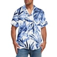 thumbnail image 2 of Blusa y camisa de manga corta con cuello vuelto, moda para mujer, informal, de manga corta, con cuello vuelto, con botones y estampado, blusa para hombre, 2 of 7