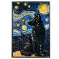 thumbnail image 2 of Belgian Sheepdog Dog Starry Night Canvas Wall Art Prints, Dog Art Canvas Painting Poster,Pet Canvas Painting Puppy Artwork 8x12 inches, 2 of 6