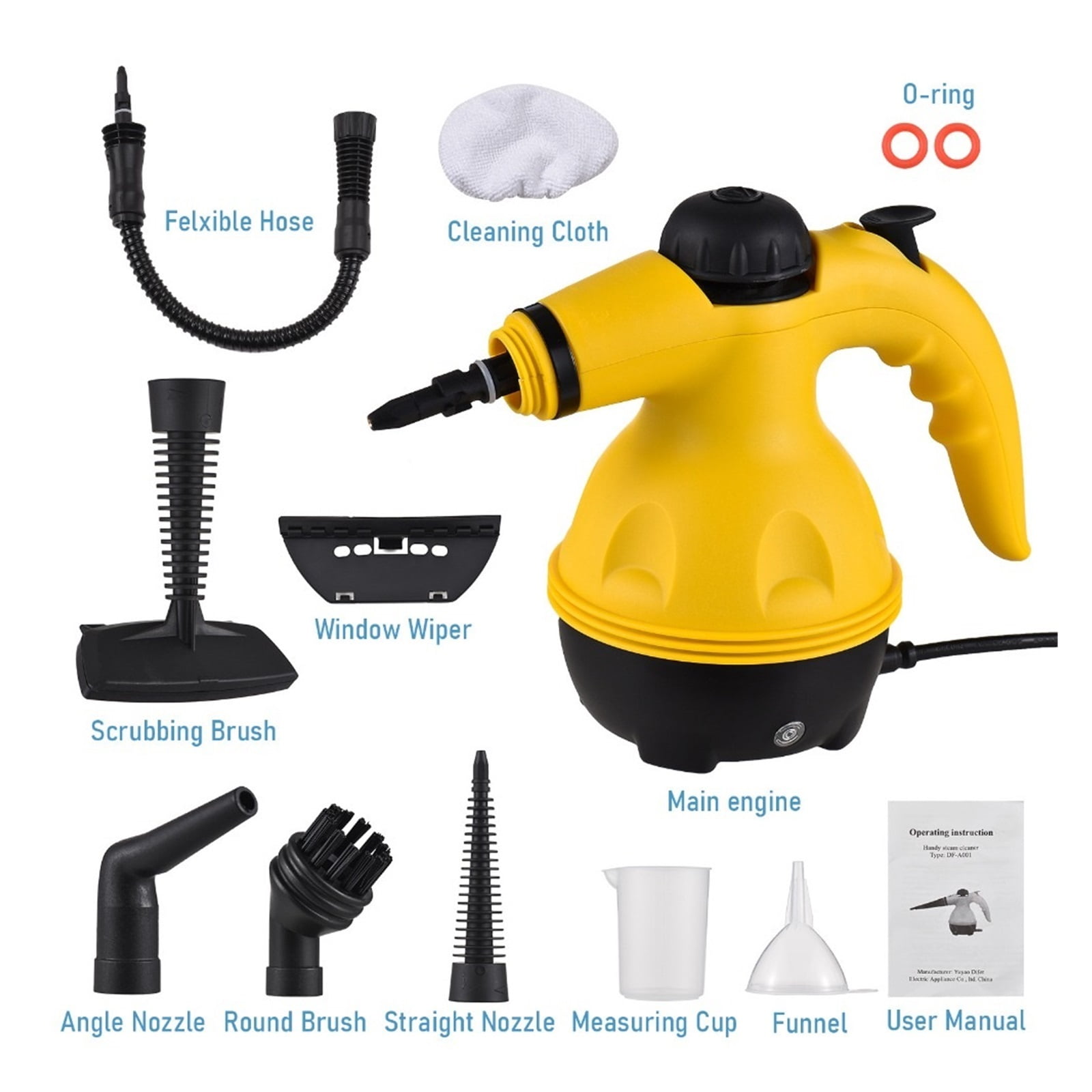 Handheld Electric Steam Cleaner, High Temperature Pressure Sterilization Air Conditioning Kitchen Hood Car Cleaning Machine ,Efficient Cleaning