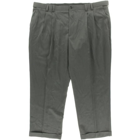 Izod Mens Big & Tall Comfort Flex Waistband Cuffed Dress Pants