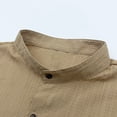 thumbnail image 4 of jjayotai Men's Henley Shirts Casual Long Sleeve Button down Shirts Loose Fit Beach Shirts 2026 Summer Vacation, 4 of 6