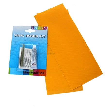 2x Yellow 4x10" Vinyl+Intex Repair Kit for Inflatables ...