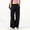 Black women wide leg cargo pants a1, variant on Cagogo Women Wide Leg Elastic Waist Pants with Pockets Casual Solid Streetwear Loose Long Cargo Pants for Daily Wear Lounge Trousers, Army Green XL