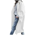 thumbnail image 1 of EGNMCR Veste à Manches Longues pour Femmes, Manteau et Vestes Décontractés Sans Capuche à Manches Longues Mode Femmes Col Rabattu Manteau Décontracté à Manches Longues Cardigan Blouse Manteau pour Femmes, 1 of 8