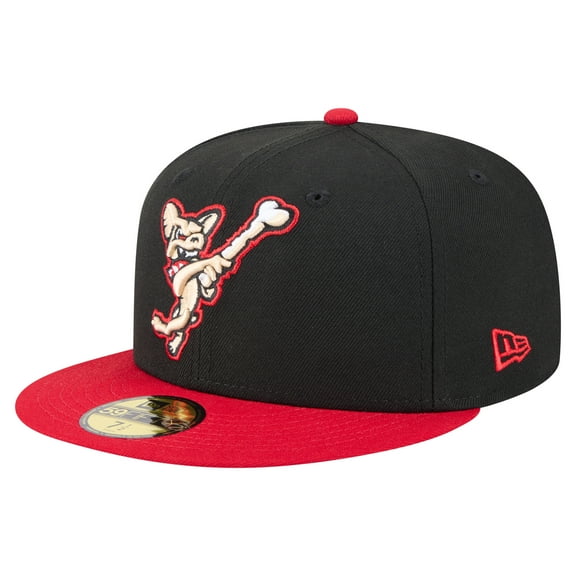 Men's-New Era Black/Red El Paso Chihuahuas Authentic Collection 59FIFTY Fitted Hat