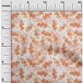 thumbnail image 2 of oneOone Cotton Cambric Orange Fabric Leaves Craft Projects Decor Fabric Printed By The Yard 42 Inch Wide, 2 of 5