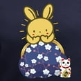 thumbnail image 3 of CafePress - Japanese Style Rabbit With Purse T Shirt - Women's V-Neck Dark T-Shirt, 3 of 4