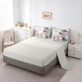 thumbnail image 5 of Castle Fairy Cute Camo Woodland Animal Queen Bedding 7pcs,Fox Bear Deer Puppy Pine Bedding Comforter Set Queen,Gray Cream White,Grey Reversible, 5 of 7