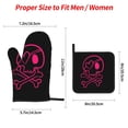thumbnail image 3 of ZICANCN Oven Mitts and Pot Holders Sets,Red Shining Skull and Crossbones Baking Sets Kitchen Heat Resistant 4 Pieces, 3 of 8