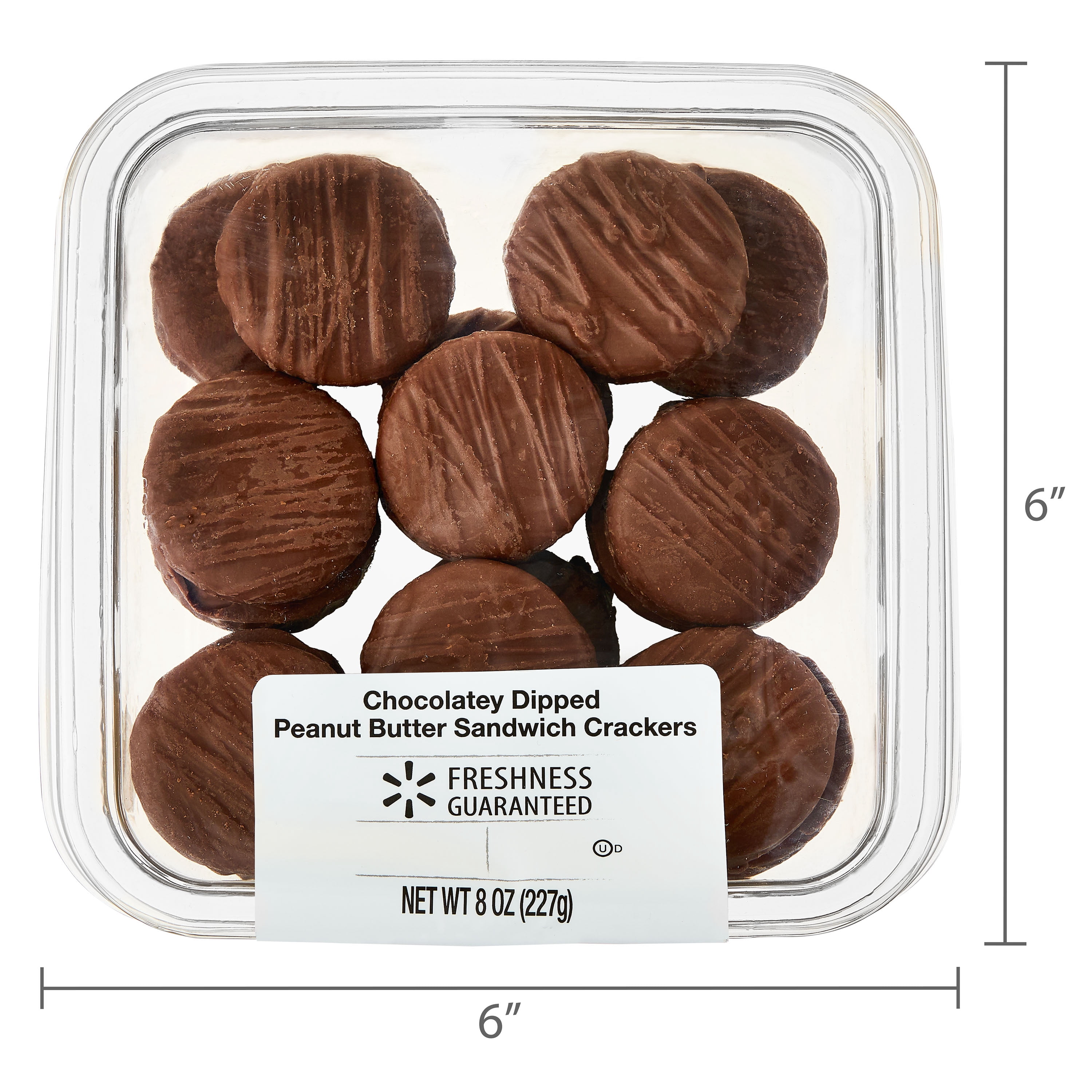 Freshness Guaranteed Chocolatey Dipped Peanut Butter Sandwich Crackers, 8 oz