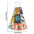 thumbnail image 6 of Yayeee Kitchen Hanging Hand Towels Set of 2 with Loop Bathroom Absorbent Tie Towel, Floral Patterns, 6 of 7
