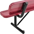 thumbnail image 5 of Global Industrial 6' Outdoor Steel Picnic Bench w/ Backrest Perforated Metal Red, 5 of 7