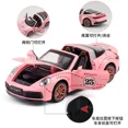 thumbnail image 3 of 1:32 Porsche 911 Targa 4S Convertible Simulation Alloy Car Model Decoration Collection Gift Toy Die Casting Model Boy Toy blue, 3 of 6
