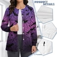 thumbnail image 6 of Binienty Halloween Spider Web Nurse Jacket for Women 4-Way Stretch Fabric Warm-Up Fitted Medical Jackets with 2 Pockets, Wrinkle Free, for Clinic Workplace, Registered Nurses Vet Workers Outfits, 6 of 7