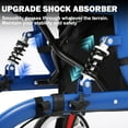 thumbnail image 6 of Lumiparty Folding Rollator Walkers for Seniors, with Shock Absorber, Lightweight Mobility Walker with Seat and Wheel, Adjustable Height Rolling Wheelchair, Blue, 6 of 9