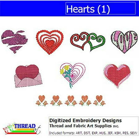 ThreadArt Machine Embroidery Designs Hearts Version 1