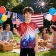 thumbnail image 2 of Boy's Short Sleeve Elevated Graphic T-Shirt, Sizes 4-18 with Patriotic Printed Designs, 2 of 5