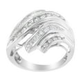 thumbnail image 2 of 10K White Gold 3/4ct TDW Round and Baguette cut Diamond Channel Ring (H-I,SI2-I1), 2 of 8