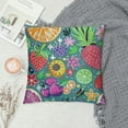 thumbnail image 2 of Creowell  Sweetheart Pillow Covers Summer Rainbow Colorful Tropical Square Throw Pillow Covers for Bed or Sofa Decor Fruits Cherry Starfish Printed Decorative Cushion Covers Multi-Size, 2 of 5