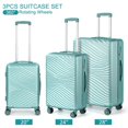 thumbnail image 3 of HIKOLAYAE Upright Luggage with 8-Wheel Spinner in Azure Blue, 3 Piece - TSA Compliant, 3 of 3