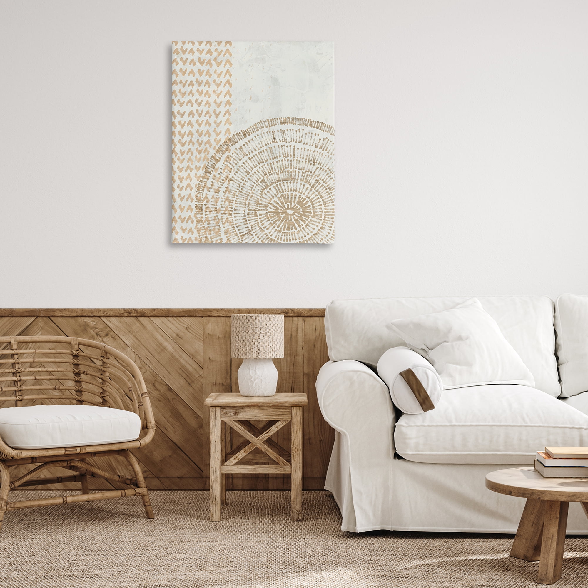 Stupell Industries Boho Fractal Patterns Abstract Painting Gallery Wrapped Canvas Art Print Wall Art, 30 x 40