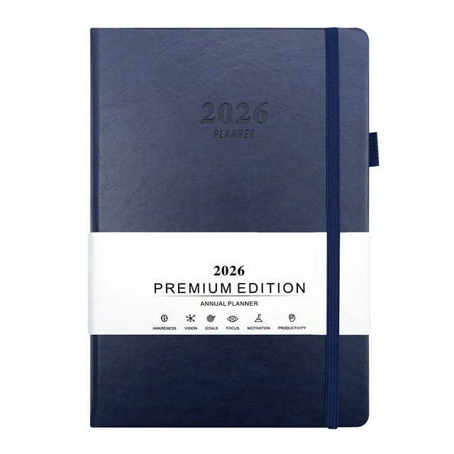 Eoozwa A5 Planner with Strap 2026 Weekly Monthly Schedule Organizer Portable Planning Notepad for Personal Professional Use