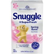 (2 pack) Snuggle SuperFresh Spring Burst Dryer Sheets, 105 Count