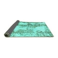 thumbnail image 2 of Ahgly Company Indoor Rectangle Abstract Turquoise Blue Modern Area Rugs, 4' x 6', 2 of 4