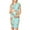 Light blue, variant on Maternity Dress Plus Size Women's Short Sleeve Round Neck Floral Print Dress Pregnancy Clothes