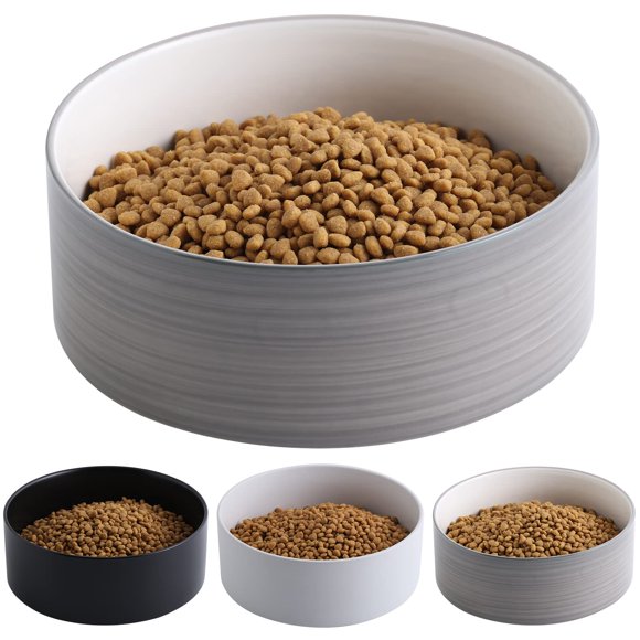 Addogyy Cuenco Para Perros De Cerámica Para Razas Medianas Grandes, Pesado, Alimentador De Agua Para Perros, Plato Antideslizante, Moderno, Lindo, Extra Grande, Porcelana, 8 Pulgadas, Cuenco Para Perr