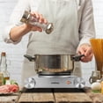 thumbnail image 3 of Electric Stove, CUSIMAX Portable Hot Plate for Countertop, Single Cast Iron Burner, 1500 Watts 7-Stage Temperature Control, Suitable for Any Cookware, 3 of 7