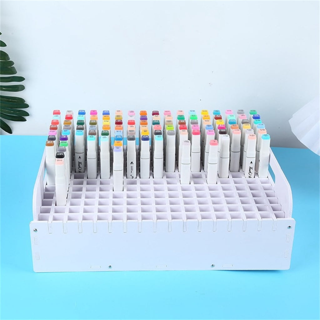 204 Slot Art Marker Organizers PVC Marker Stand Desktop Marker Storage Rack For Art Marker Brush Pen Colored Pencil