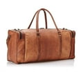 thumbnail image 3 of MaheTri 28" Leather Duffle Bags for Men and Women Full Grain Goat Leather Overnight Weekend Leather Gym Bags, 3 of 5
