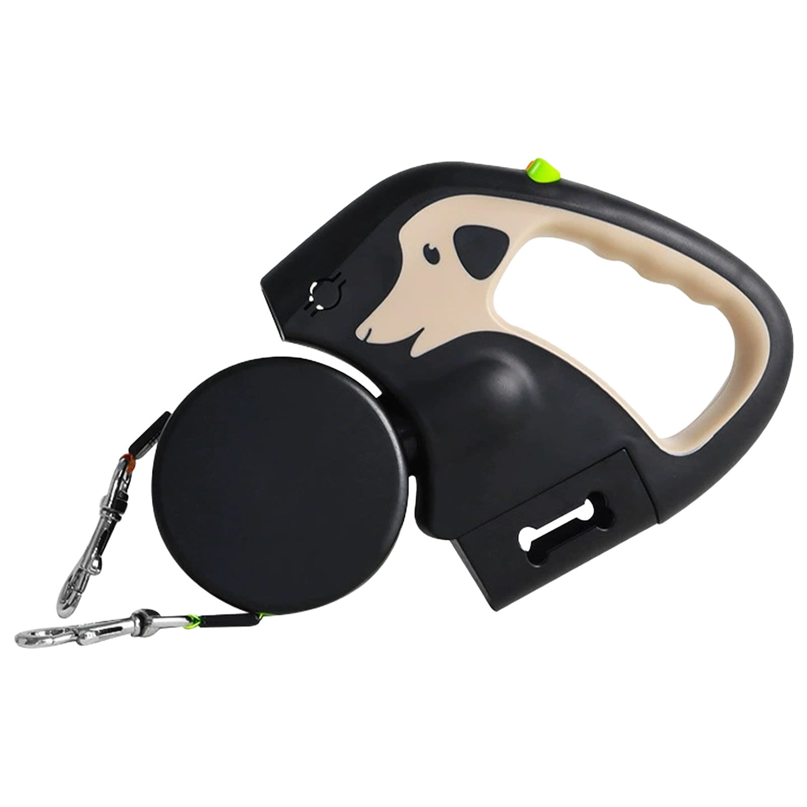 Dual Dog Leash, Double Retractable Dog Leash with Flashlight & Poop Bag Holder, 360° Rotating Double Pet Leash for Small to Large Dogs – Hands-Free Dog Walking Accessory