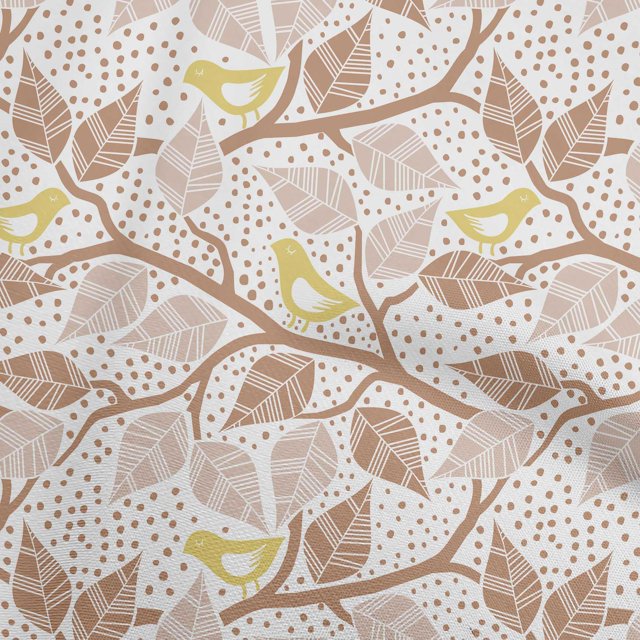 oneOone Viscose Chiffon Brown Fabric Asian Block Sewing Material Print Fabric By The Yard 42 Inch Wide