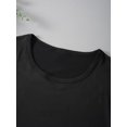 thumbnail image 4 of T-Shirt Graphique Noir pour Femme "TEAM BRIDE" - Coupe Ajustée, Col Rond, Manches Courtes, Coton, Semi-Transparent pour Tenue Décontractée Printemps/été, Vêtement de Fête Nuptiale / Style Chic Décontracté / Texture Tricotée, 4 of 6