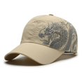 thumbnail image 2 of Sunshade Cap Ultralight Quick Drying Chinese Style Dragon Print Baseball Hat for Outdoor, 2 of 8