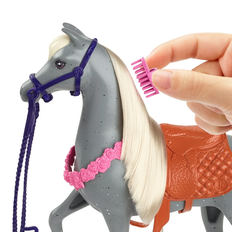 Barbie World Horse Stable Playset with Toy Horse, Jump