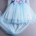 thumbnail image 5 of Vestido de princesa Elsa de Disney con capa, vestido de verano para niñas, manga corta, estilo occidental, disfraz de fiesta de Frozen, de 2 a 8 años, 5 of 5