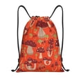 thumbnail image 1 of Kdxio Mushroom Pattern Drawstring Bag for Gym Sports School Travel Lightweight Sackpack with Adjustable Cords Waterproof Fabric-Small, 1 of 6