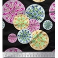 thumbnail image 1 of Soimoi Crepe Silk Fabric Mandala Ethnic Print Fabric by The Yard 42 Inch Wide, 1 of 1