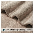 thumbnail image 4 of Throw Blanket for Couch Sofa, Taupe Tan Fluffy Warm Plush Blanket for Twin Bed, Cozy Super Soft Lightweight Throw, Fuzzy Decorative Blanket, All Season Home, 60x80, 4 of 9